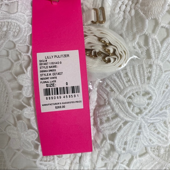 Lilly Pulitzer Siena Dress White Lace Strapless 0 NWT - Picture 3 of 3